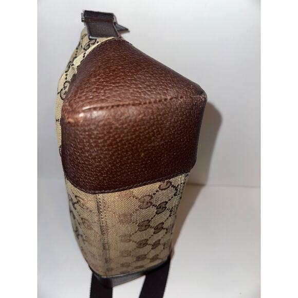 Gucci GG Monogram Canvas Leather Shoulder Bag Made in Italy Authentic Pre-Owned - Picture 5 of 14